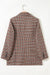 Blazer de collar de solapa de pecho de pecho marrón
