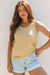 Tanilla de tanque Metallic Metallic Edge Scoop Neck