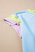 Sky Blue Color Block Detail Casual Two-piece Outfit
