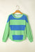 Top a strisce a strisce a strisce color blocco verde chiaro
