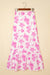 Sky Blue Boho Floral High Bruffer Maxi Skirt