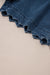 Sail Blue Shorts de jean de la taille haute de l'ourlet feston