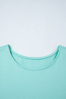 Menta verde brimele fritturato collo sciolto mini abito