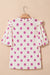 Black Polka Dot Stampa giogo a shirted coglione manica a palloncini.