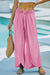 Pantalon détendu à la taille de la taille nouée nouée