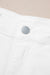 Sail Blue Shorts de jean de la taille haute de l'ourlet feston