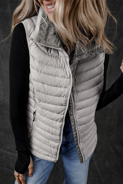 Giubbolle con zipper zippato con chiusura con chiusura al colletto lussuoso.