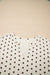 White Polka Dot Print Notched Neck Long Sleeve Top Drawstring Jogger Pants Waffle Knit Lounge Set