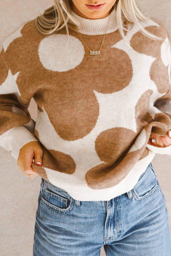 Chaque Big Flower Pattern Drop ombre Sweater