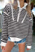 Stripe a strisce kaki con zip