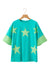 Camiseta de gran tamaño de la estrella de mezclilla de mezclilla de mezclilla aruba