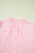 Camicia senza colletto con bottoni in pizzo rosa Gossamer