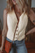 Giubbotto a V White Slim Fit abbottonato